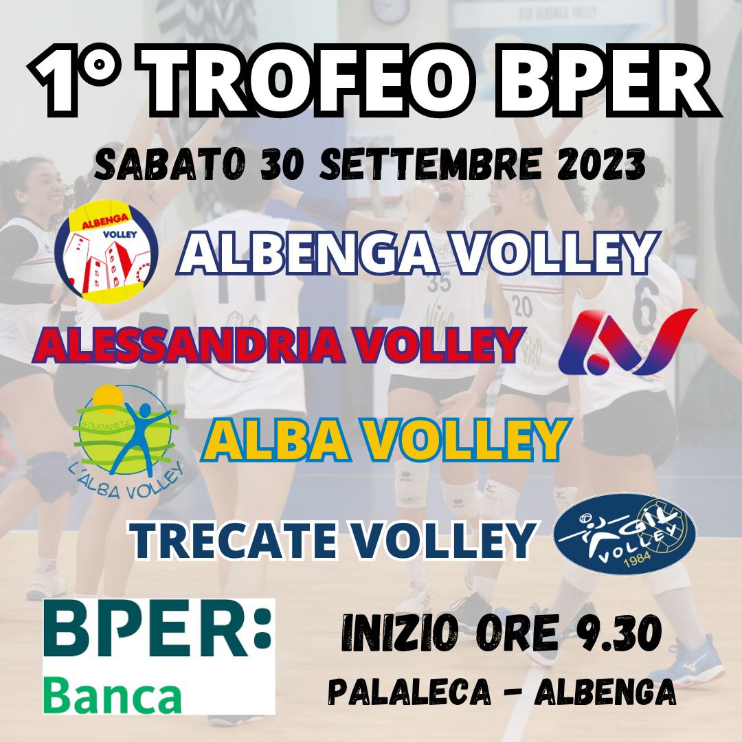 1° Trofeo Bper: al Palaleca di Albenga arrivano Alessandria, Alba e Trecate 1° Trofeo Bper: al Palaleca di Albenga arrivano Alessandria, Alba e Trecate