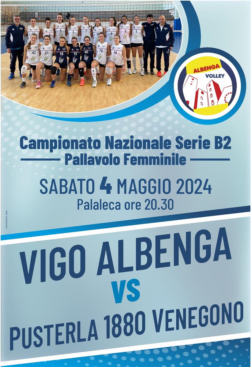 Serie B2. Sabato 4 maggio tutti a tifare Vigo Albenga: festa per l'ultima casalinga della biancoblù Serie B2. Sabato 4 maggio tutti a tifare Vigo Albenga: festa per l'ultima casalinga della biancoblù